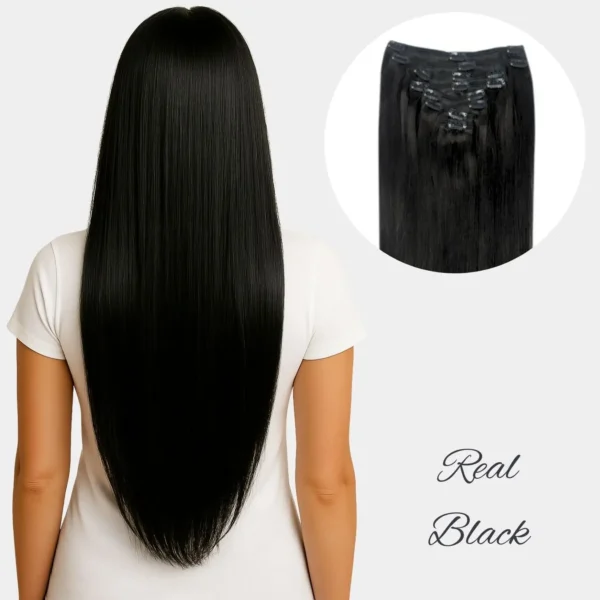 clip in extenions off black