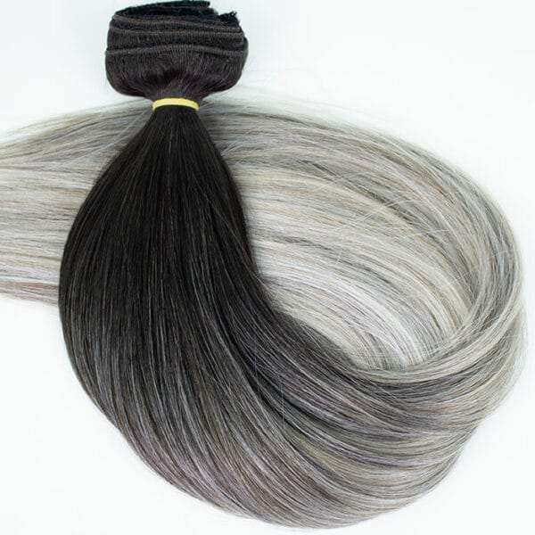 Silver-Ombre-clip-in-extensions