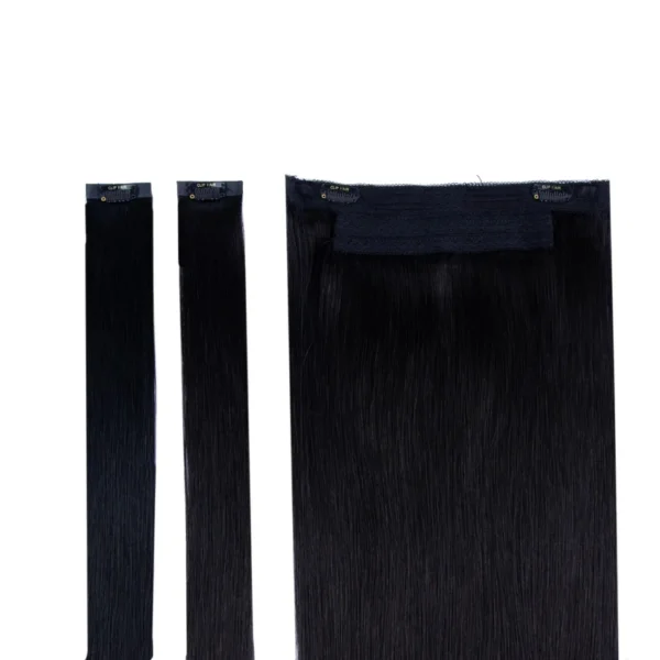 Alternative view of Off/Natural Black (#1B) Halo Hair Extensions