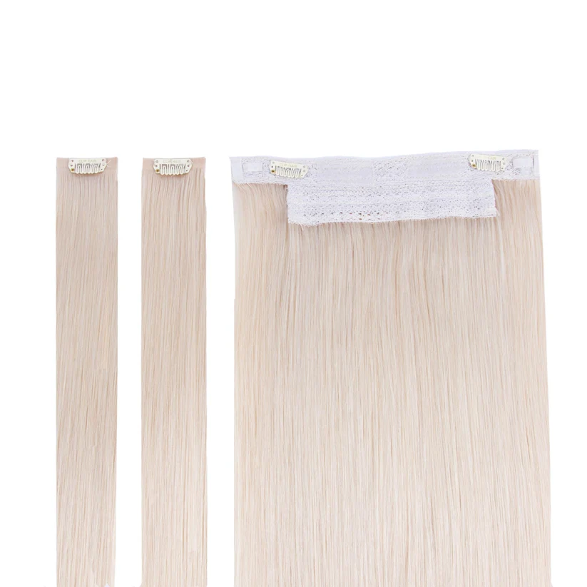 Lightest Blonde (#60) Halo Hair Extensions - Afbeelding 2