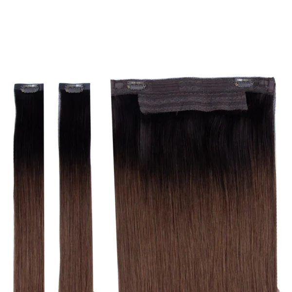 Alternative view of Espresso Melt Balayage (#BAL 2/4/6) Halo Hair Extensions