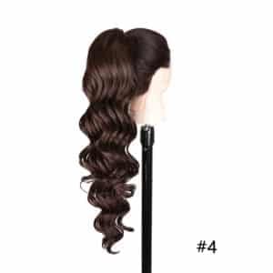 Ponytail 70 cm Chocolate Brown (#4) met krul
