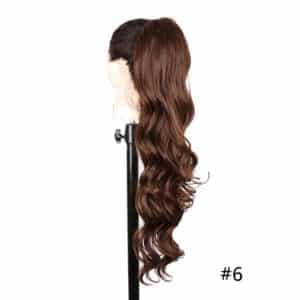 Ponytail 70 cm Dark Brown (#6) met krul