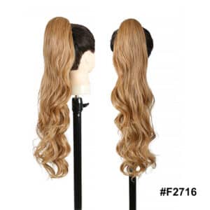 Ponytail 70 cm Caramel Blond (#F2716) met krul