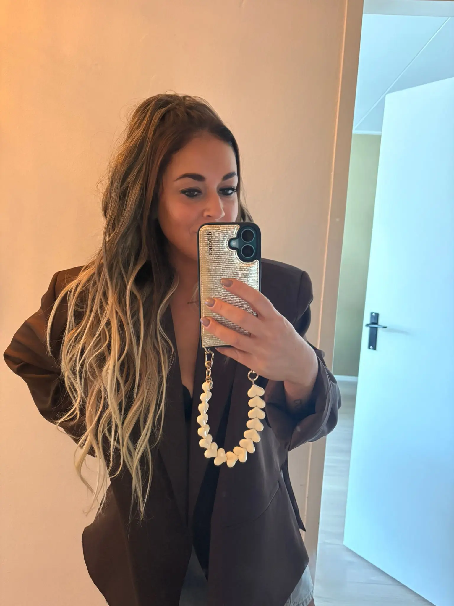 Ponytail 70 cm Ombre Blond Mix (#T2/27/613) met krul - Afbeelding 5