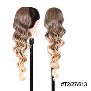 Ponytail 70 cm Ombre Blond Mix (#T2/27/613) met krul