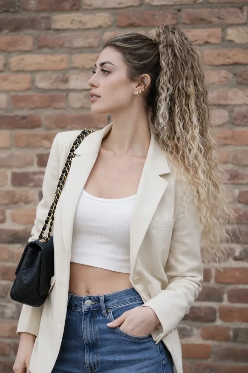 Ponytail 70 cm Ombre Blond Mix (#T2/27/613)