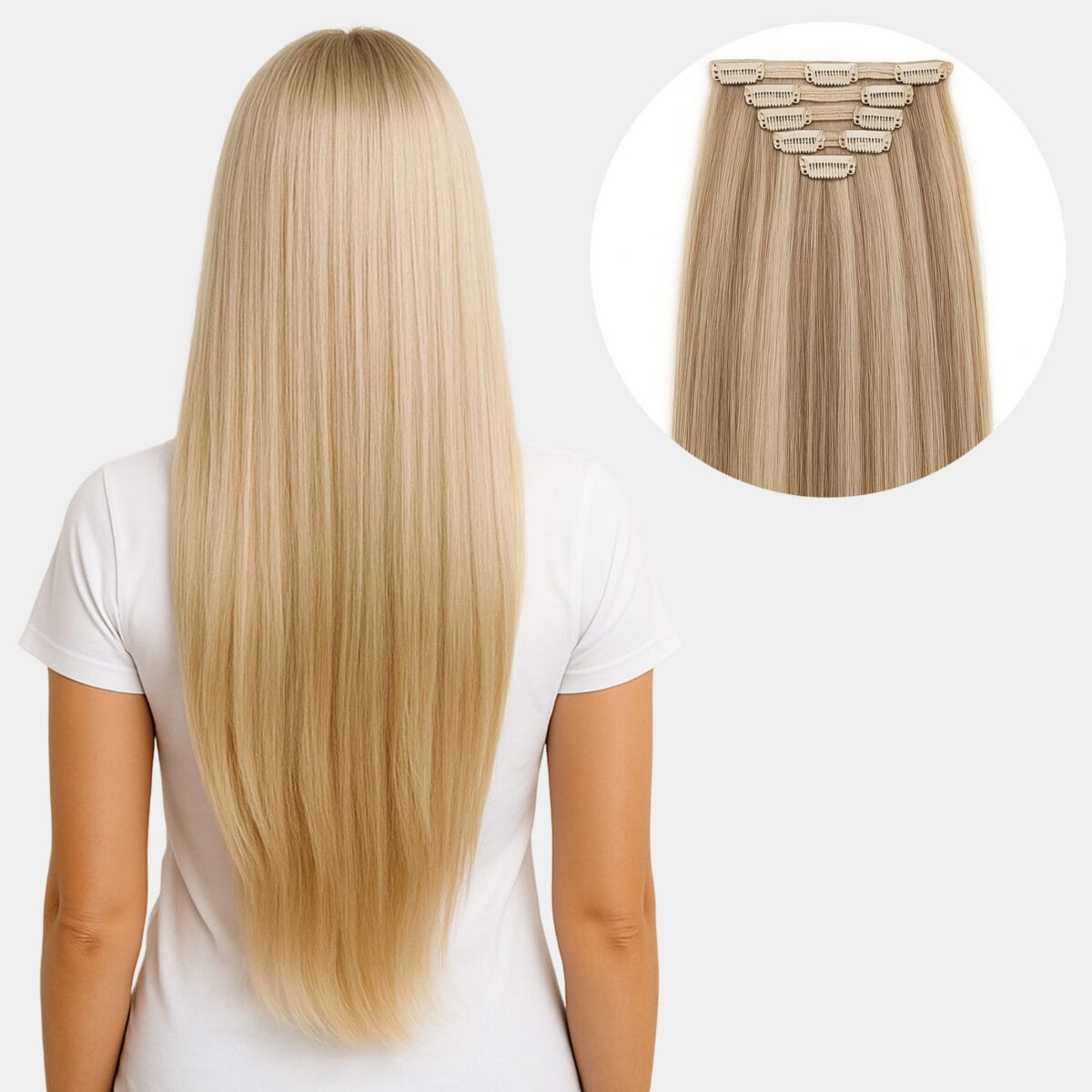 Clip In 7 Banen, New Age Blond mix