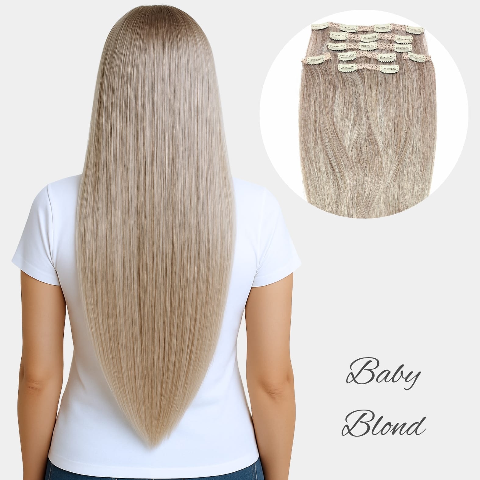 Clip In 7 Banen, Baby Blond
